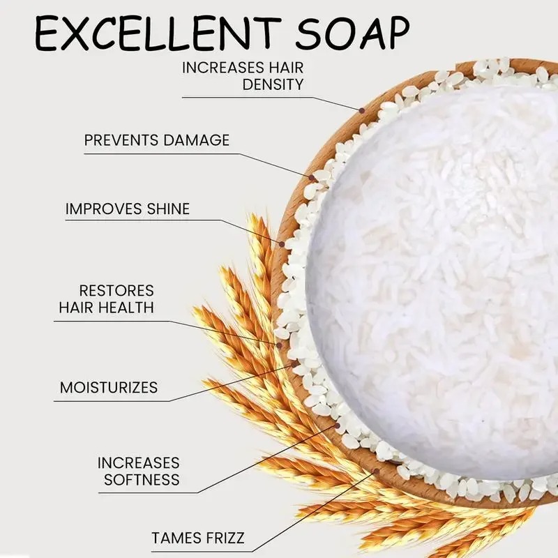 Organic Rice Shampoo Soap Bar  - đánh giá và giá Protein Bar